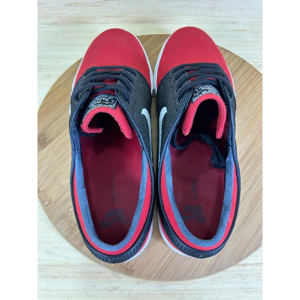 Nike SB Stefan Janoski University Red Black Skate Shoes 615957-611 Mens 10.5